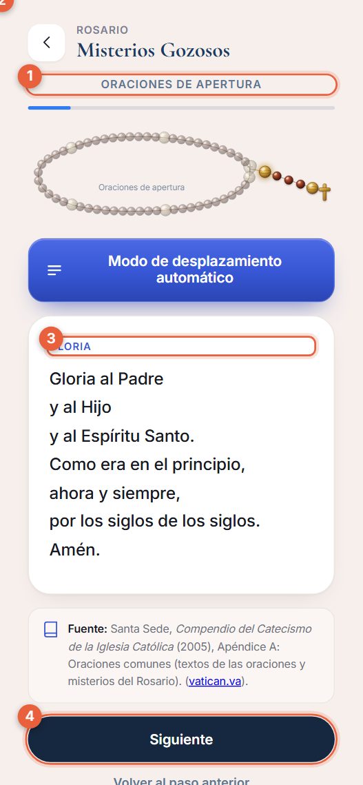 Rosario guiado con contador de Ave Marías