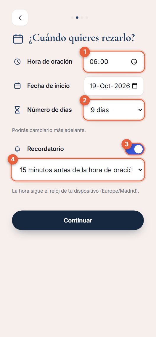 Paso 2: hora