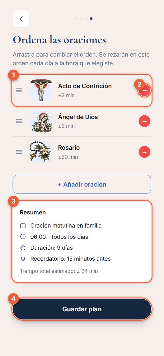Paso 4: orden y guardado
