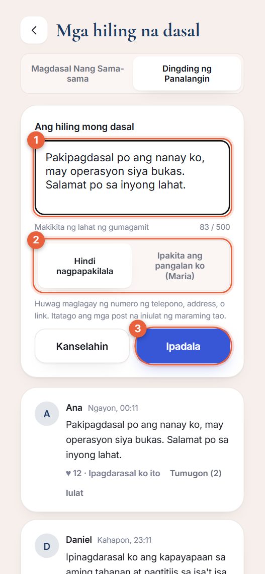 Pagsusulat ng hiling na dasal