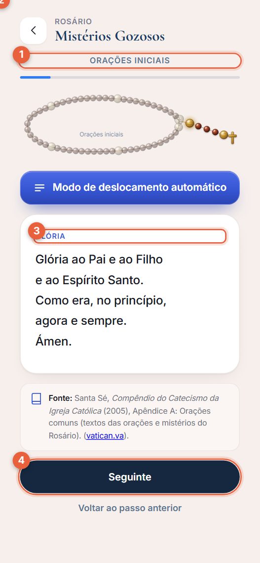 Rosário guiado com contador de Avé-Marias