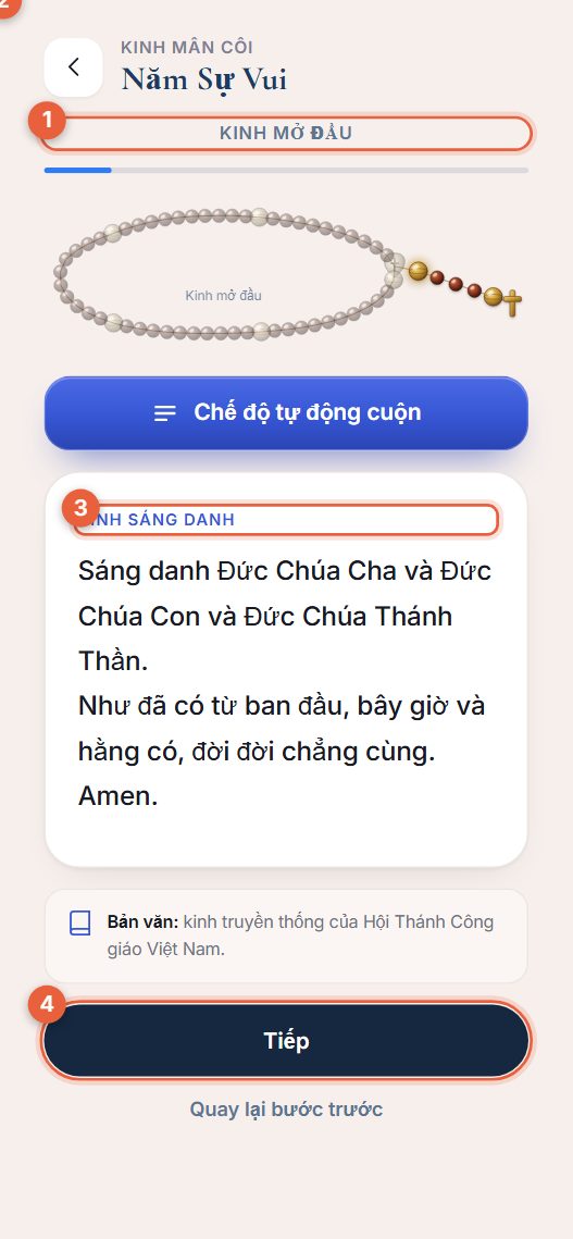 Kinh Mân Côi có hướng dẫn với bộ đếm Kinh Kính Mừng